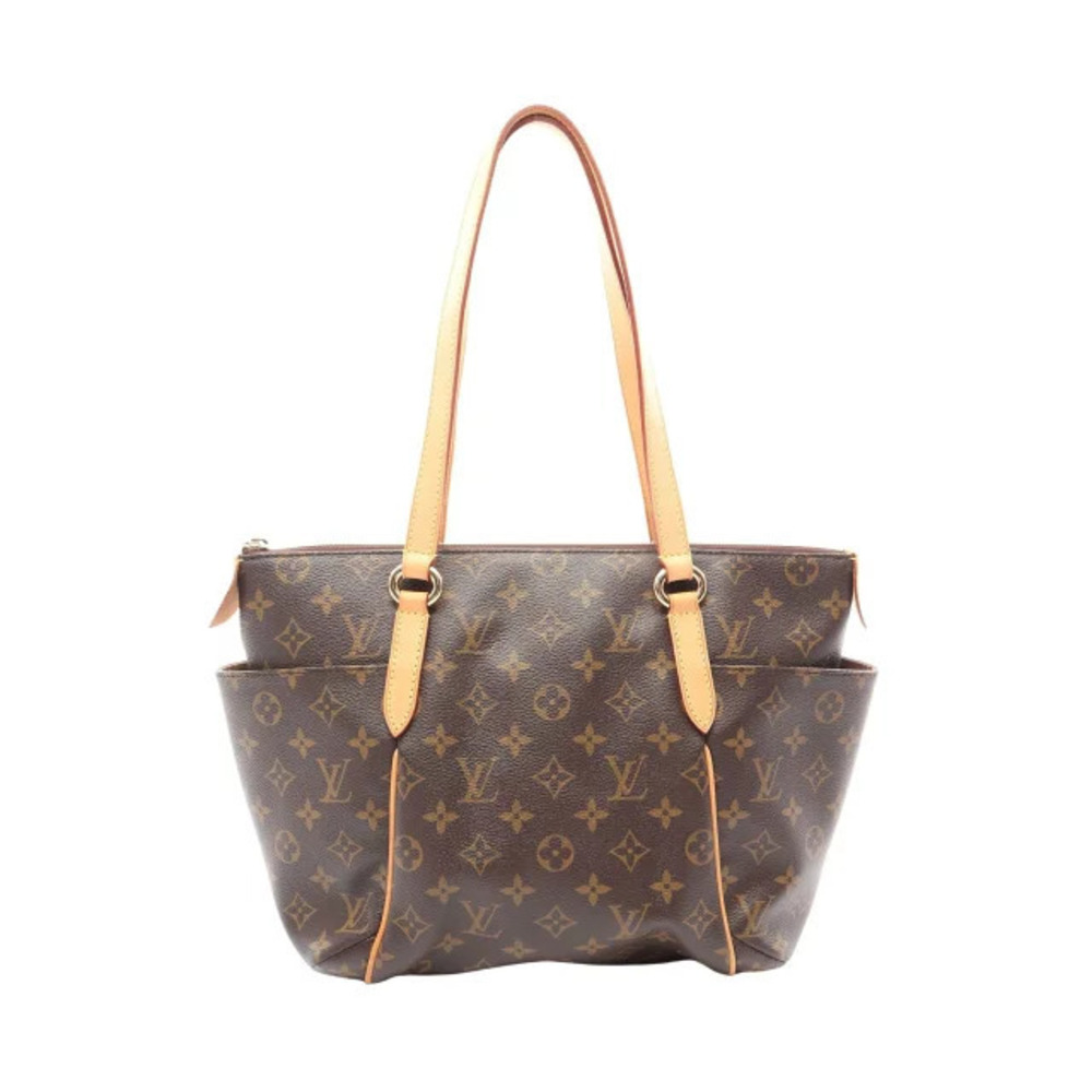 Louis Vuitton Totally Monogram Tote Bag Canvas Leather Brown